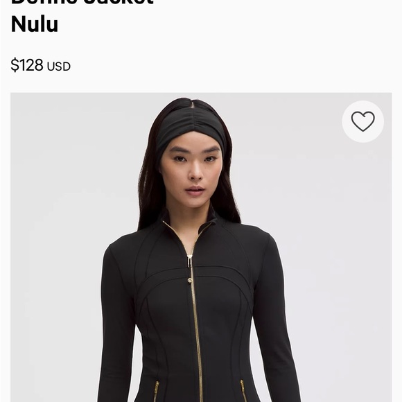 lululemon athletica Jackets & Blazers - lululemon athletica Black Bomber Jacket with Gold Zippers